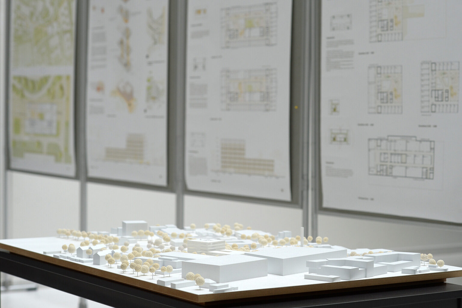 A model of the city on display
