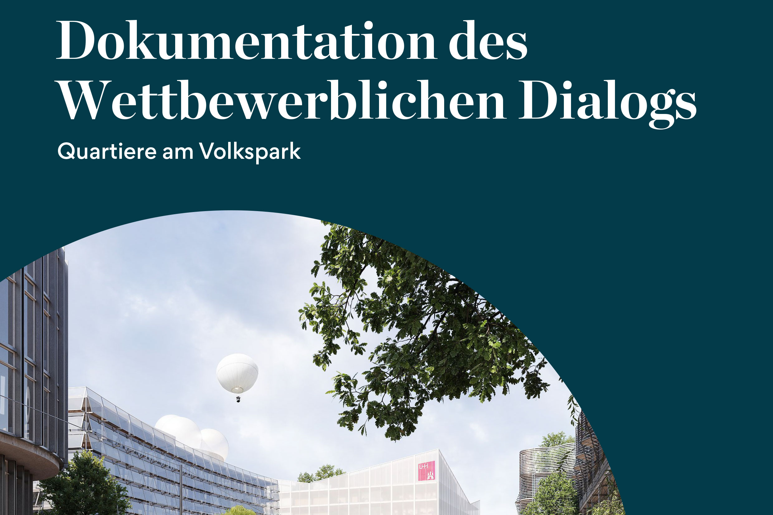 Titelseite der Broschüre zum Wettbewerblichen Dialog für die Quartiere am Volkspark