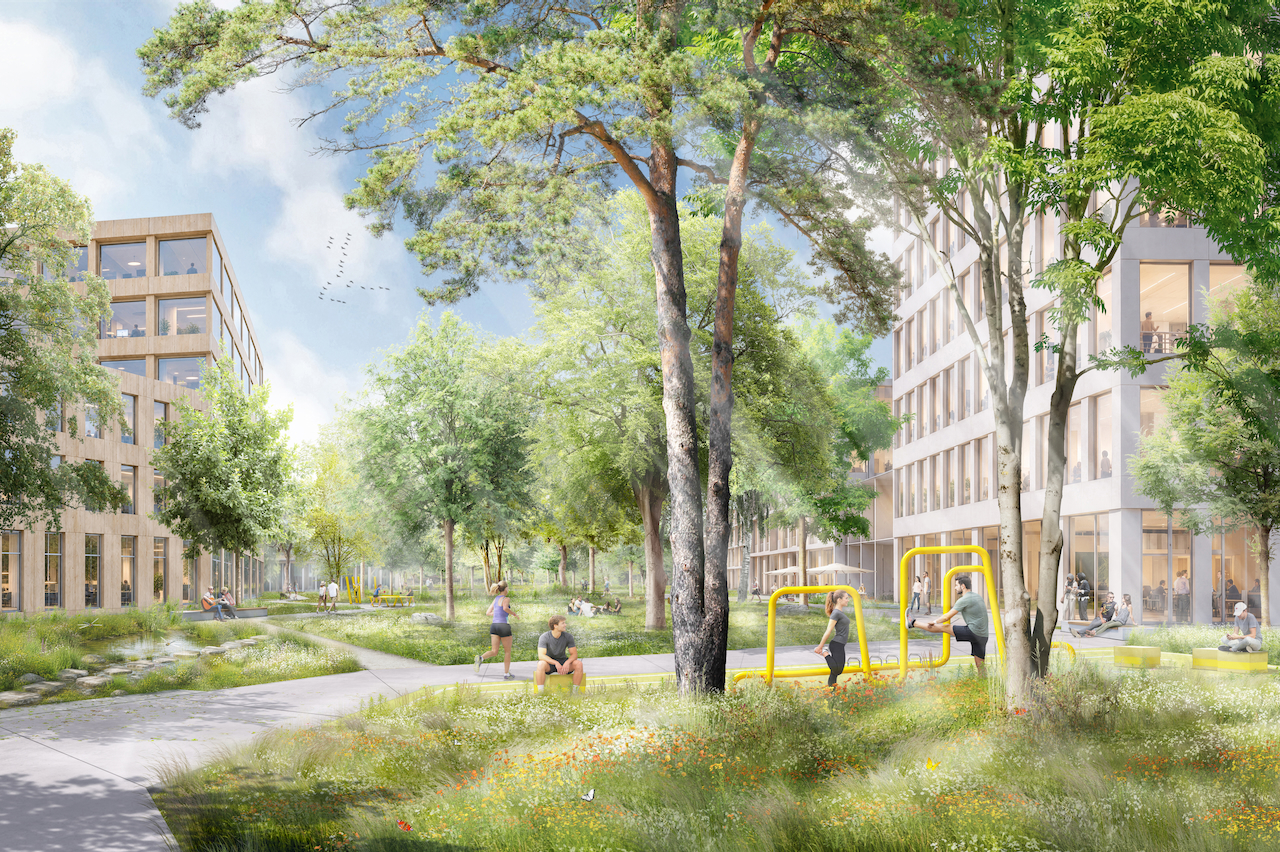 Winning Design for the Open Space Planning Competition Innovationspark Altona